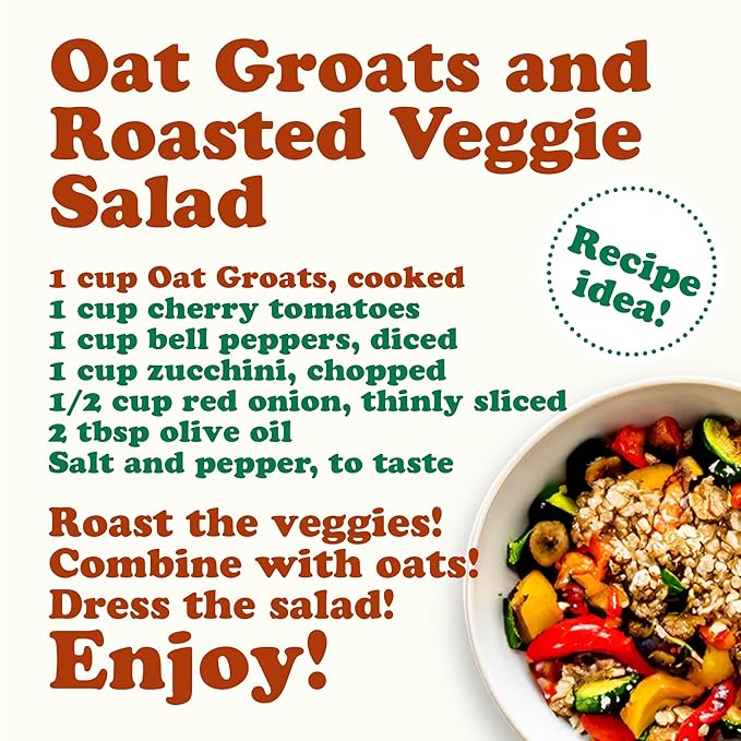 Food to Live Organic Oat Groats 3 Pounds - 100% Whole Grain Non-GMO Seeds Kosher Raw Non-Irradiated Vegan Bulk Low Glycemic Rich in Protein Fiber Copper and Manganese