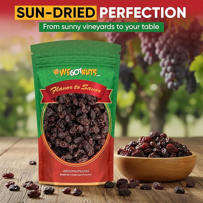 Dried Dark Raisins 5 lb in Resealable Bag • Natural and Healthy Snack Premium Quality
