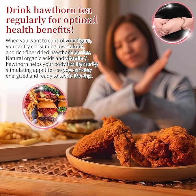 Hee Creek Premium Dried Hawthorn Berries 14.11oz/400g Natural Hawthorn Berry Tea No Sugar No Artificial Color Awaken the Taste Buds 无核山楂 山楂片 山楂干