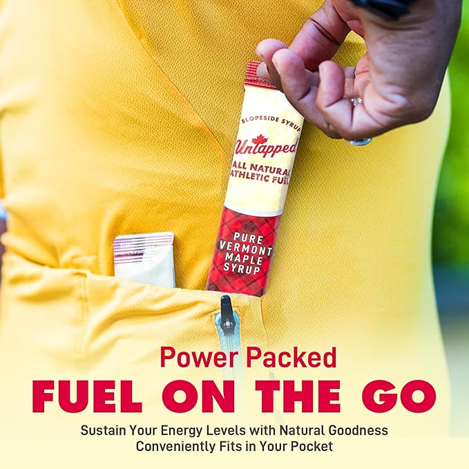 UnTapped Vermont Maple Syrup Packets for Athletes Box of 20-0.96 Fl Oz | Organic Pure Maple Syrup for Natural Endurance Energy | Fuel to Keep You Running Longer