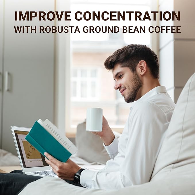 doanhdang - 17.6 Oz Premium Robusta Ground Bean Coffee 100% Robusta Medium Roast Rich Flavor for Espresso Shot and Brew Origin from Vietnam Ground Med Roast Beans