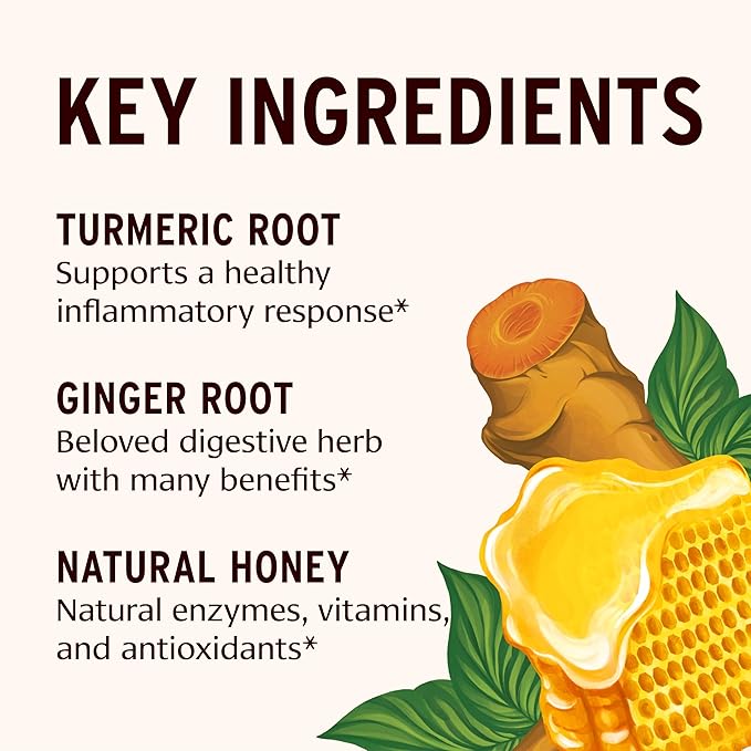 Banyan Botanicals Turmeric Honey – with Turmeric ­­and Ginger – Delicious Superfood Herbal Honey for Adults &amp Kids – 8.25 oz – Raw &amp Unfiltered Pollinator-Friendly Sustainably Sourced
