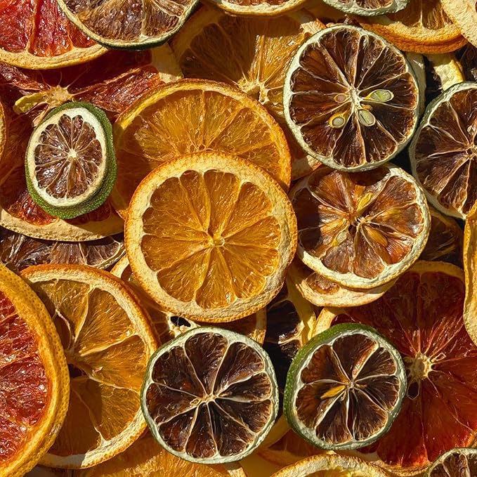 Drink Botanicals Ireland Mixed Dehydrated Citrus Fruits | Dried Orange Lime Lemon Grapefruit Slices | 50+Slices | 100% Natural | Cocktail Garnishing Wreath Cakes | 5.29 oz150G | Recyclable Jar