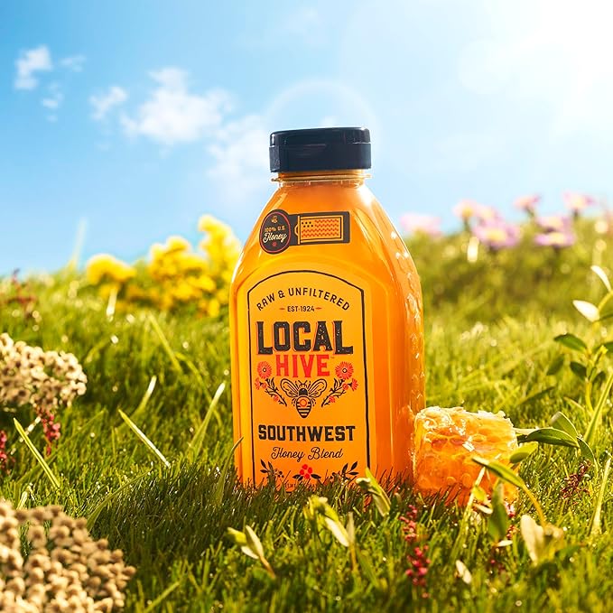 Local Hive Raw &amp Unfiltered Honey 2-Flavor Bundle – Southeast &amp Southwest (16 oz Each) | 100% Pure U.S. Honey | Sweet Spicy &amp Woodsy Regional Notes | Natural Sweeteners for Tea Baking &a