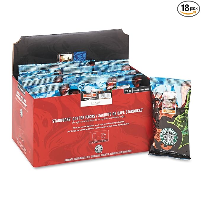 Starbucks 11018192 Coffee Cafe Verona 2.5oz Packet 18/Box