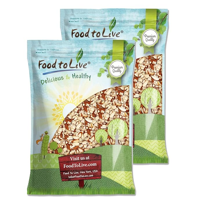 Food to Live California Natural Sliced Almonds 12 Pounds – Raw Unblanched Almond Nuts Kosher Vegan Keto Bulk. High in Protein Dietary Fiber Vitamin E. Great for Desserts Salads Granola