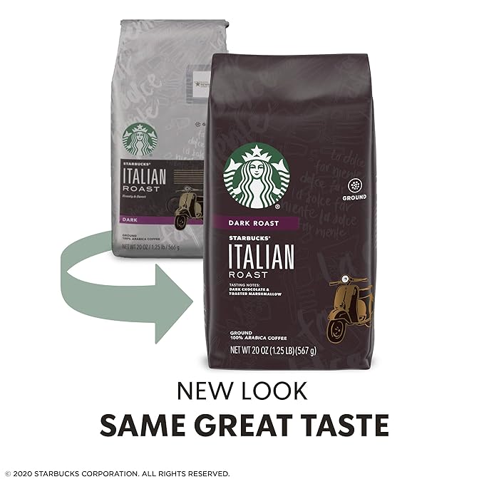 Starbucks Dark Roast Ground Coffee — Italian Roast — 100% Arabica — 1 bag (20 oz.)