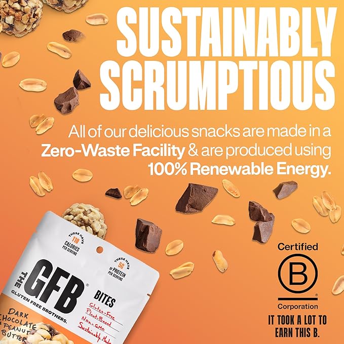 The GFB Variety Pack Protein Bites - Gluten Free Plant Based Non GMO Sustainably Made – Ridiculously Tasty Healthy Vegan Protein Energy Balls 4 oz (4 Count)
