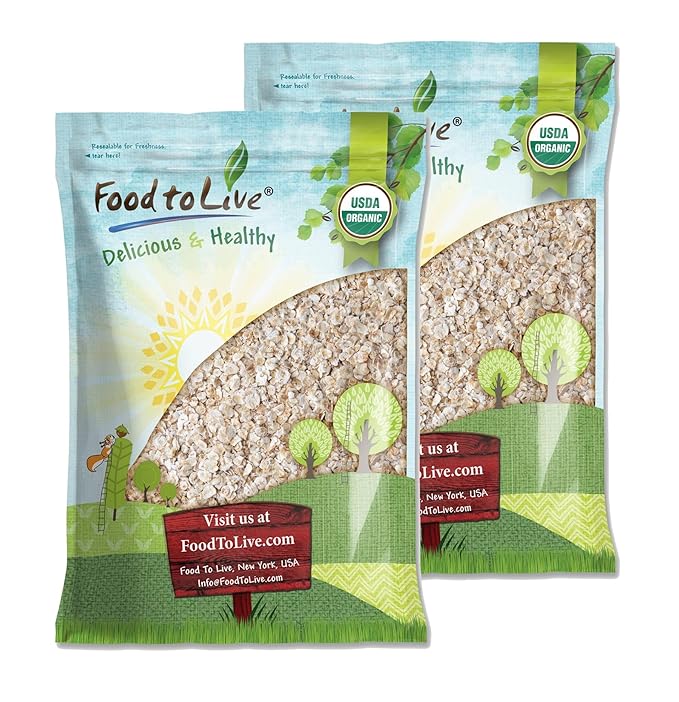 Food to Live Organic Instant Rolled Oats 14 Pounds - Ready in 1 Minute Non-GMO Whole Grain Oatmeal. Good Source of Fiber and Protein. Great Quick Cook and Overnight Oats for Nutritious Breakfast