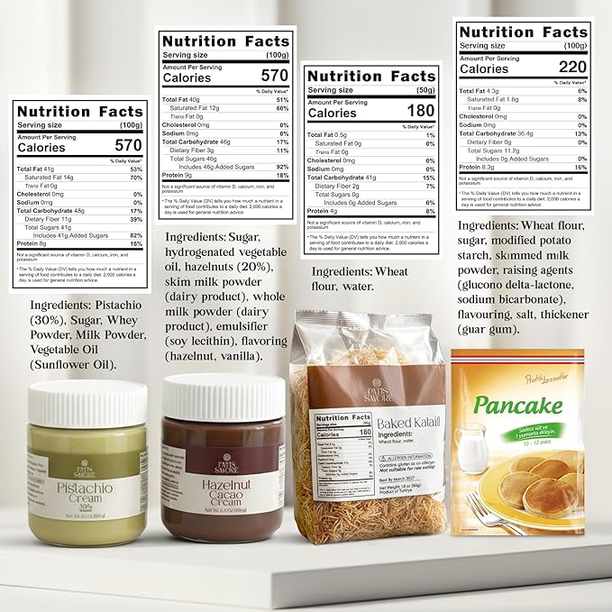 Dubai Pancake DIY Set – All-in-One Chocolate Pancake Kit | Viral Dessert Creation Set with Creams &amp Toppings | Complete Dubai-Inspired Baking Experience