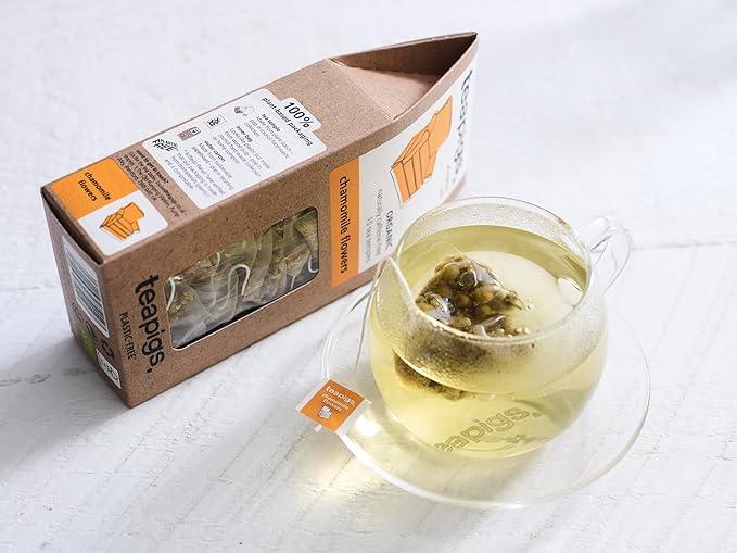 teapigs Chamomile Flowers Tea 15 Count (Pack of 6)