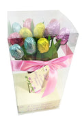 One Dozen Belgian Milk Chocolate Tulip Flowers Bouquet (2.11 Oz.)