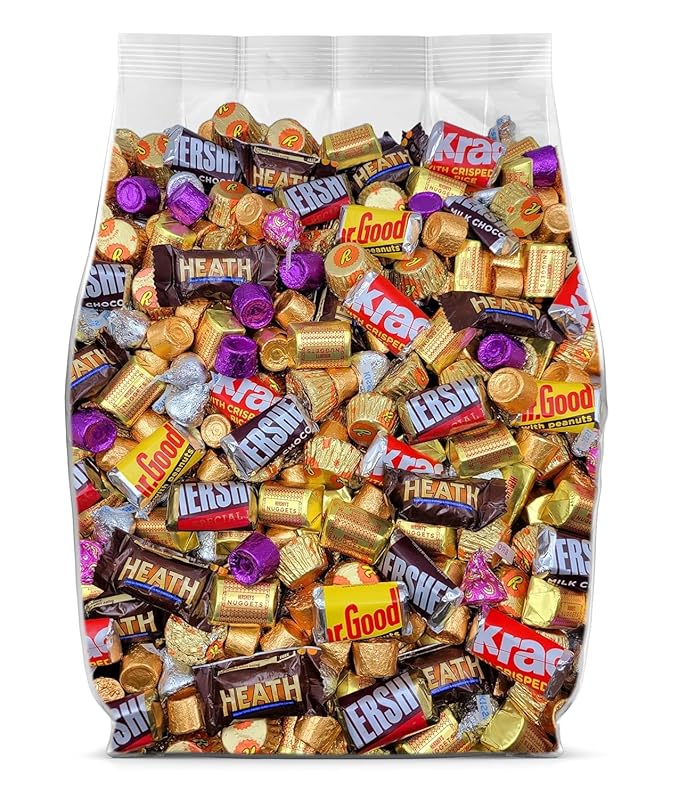 Assorted Chocolate Candy Variety Pack - 5lb Easter Candy Bulk Chocolate Individually Wrapped Candy for Easter Eggs Party Favors Office Candy &amp Gift Bags - 5 Pound Bag of Candy Bulk Pack