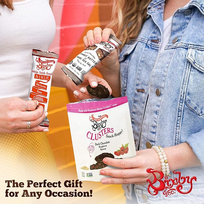 Bixby Dark Chocolate Candy Bars | Dark Chocolate Strawberry Cinnamon and Almond | Non GMO Gluten Free Vegan Chocolate Bar | Bulk Chocolate Bars 1.5oz (12-pack) | Chocolate Gift
