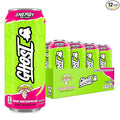 GHOST Energy Drink - 12-Pack Warheads Sour Watermelon 16oz - Energy &amp Focus &amp No Artificial Colors - 200mg of Natural Caffeine L-Carnitine &amp Taurine - Gluten-Free &amp Vegan
