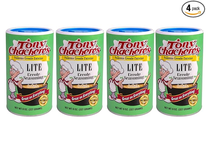Tony Chachere Seasoning Blends Lite Salt Creole 4 Count