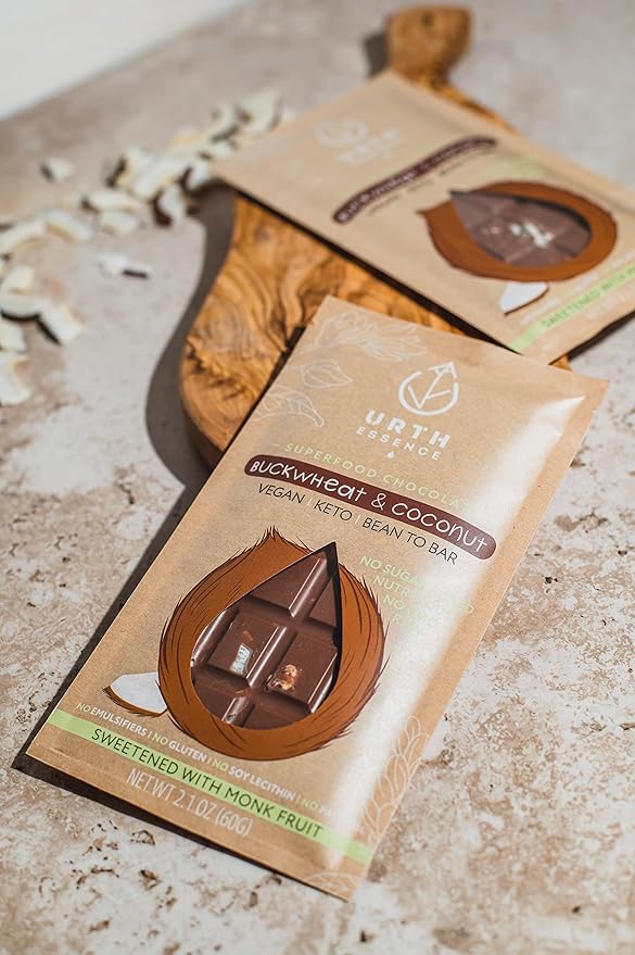 Urth Essence Sugar Free Chocolate Vegan Chocolate Bars | Keto Chocolate | Dairy Free Chocolate| Keto Friendly Food | Healthy Food Vegan Gifts| Organic Chocolate |Gluten Free Snacks (Milk Chocolate Coc