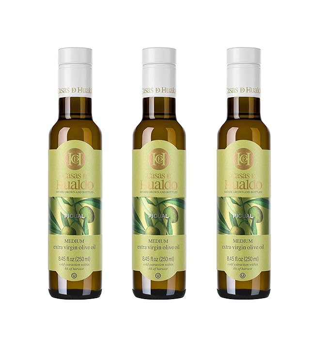 Casas De Hualdo Picual Extra Virgin Olive Oil Imported From Spain (250 ML Pack of 3)