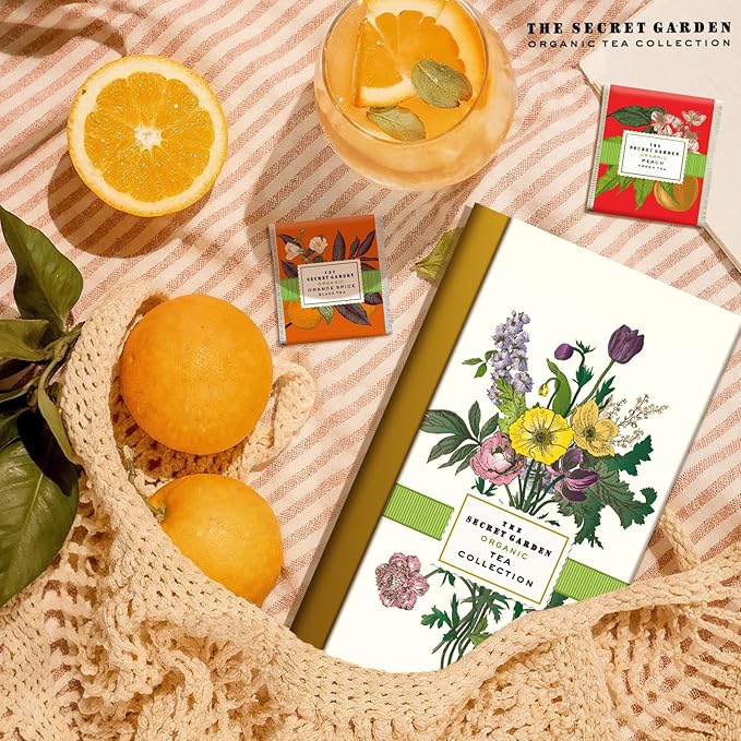 Life Plus Style Gourmet The Secret Garden Organic Tea Gift Set 80 Tea Bags 8 Flavors Green &amp Black Assorted Pack Sampler Tea Set Collection with Mango &amp Fruit Infusions Premium Birthday Gift f