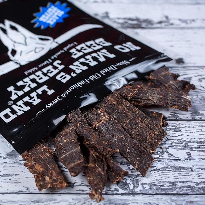 No Mans Land Beef Jerky | Authentic Beef Jerky | Slow-Dried | 17G Proteing Per Serving - Mega Bundle