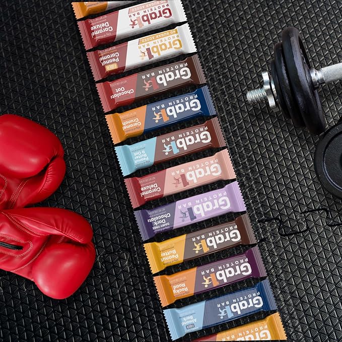 Grab1 Sugar Free Protein Bars Chocolate Oat (3 Pack- 12 Bars) | Delicious and Nutritious | Low Calorie | Only 1g Sugar