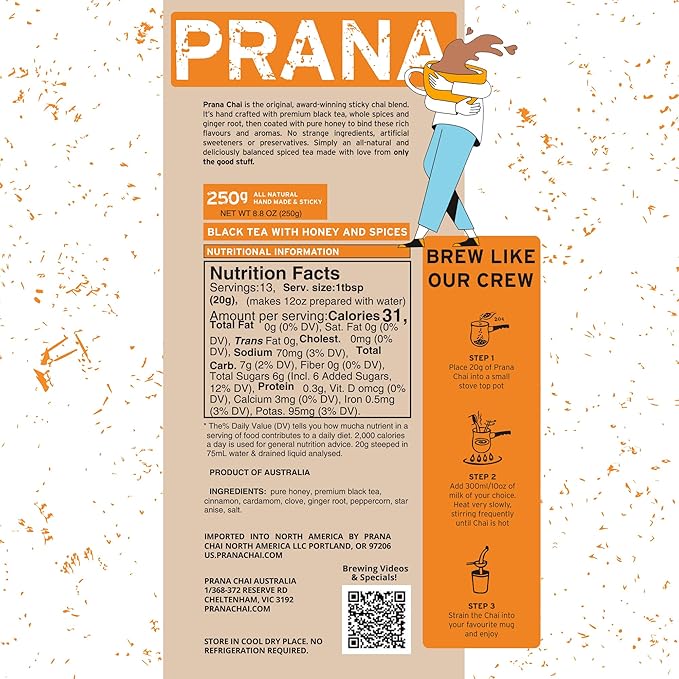 Prana Chai 3 Flavor Sampler - Masala Original Chai Turmeric Blend Peppermint