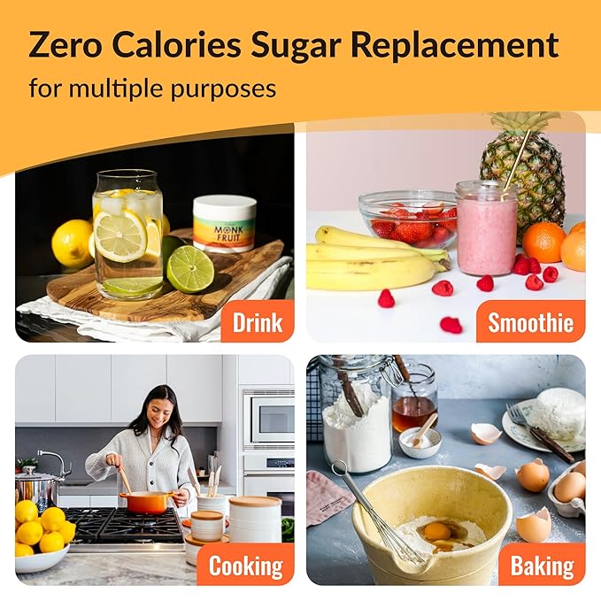 NAMANNA Pure Monk Fruit Sweetener - Zero Calorie Zero Carb Paleo and keto Safe - (7% Mogroside V 200g 1110 Servings) - 5 Pack