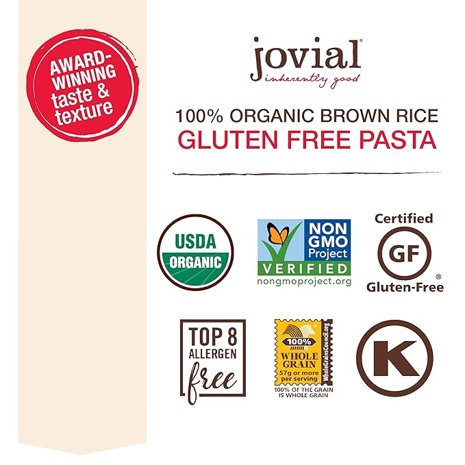 100% Organic Brown Rice Pasta Fusilli