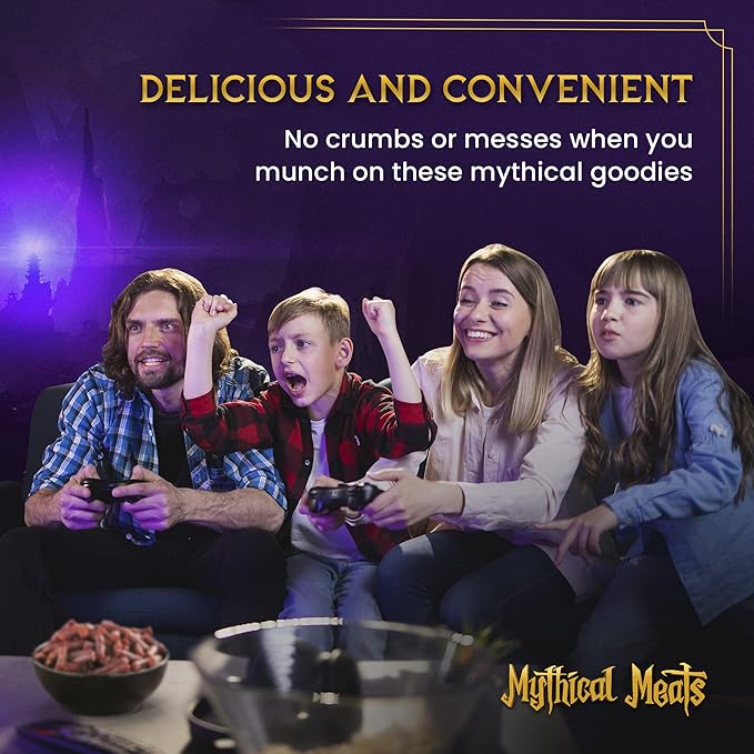 Mythical Meats Original Exotic Flavor Sampler Pack – 10 Exotic Game and Beef Snack Sticks – Dried &amp Dehydrated Meats Seasoned to Perfection – High Protein Snacks