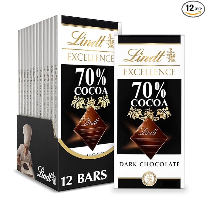 Lindt EXCELLENCE 70% Cocoa Dark Chocolate Candy Bar Dark Chocolate 3.5 oz. Bar