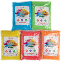 Kulture Khazana: Holi Color Powder 1lb Bags - 5 Pack - All-Natural Washable Non-Toxic for Festival of Colors Color Run Gender Reveal &amp Parties