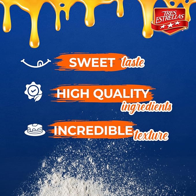 TRES ESTRELLAS Homemade Pancake Mix Easy to Prepare with Milk Eggs &amp Butter 17.6 oz (Pack of 12) | Fluffy Texture | Authentic Flavor for Breakfast or Brunch