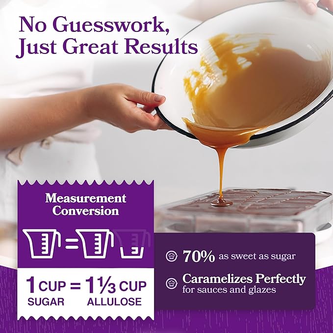 Health Garden Allulose Sweetener Sugar Substitute - 40oz Bag – Allulose Granulated Sugar Substitute Zero Calorie Sweetener for Baking and Coffee Keto Friendly Non-GMO