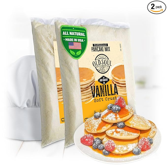 OldSoul Poffertjes Batter Mix | Dough Mix | Vanilla Flavor 10 Lbs | 1400 Mini Dutch Pancakes (10 Lbs Traditional)