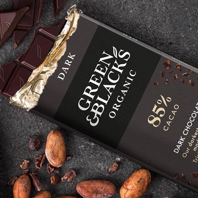Green &amp Black's Organic Dark Chocolate Bar 85% Cacao 10 - 3.17 oz Bars