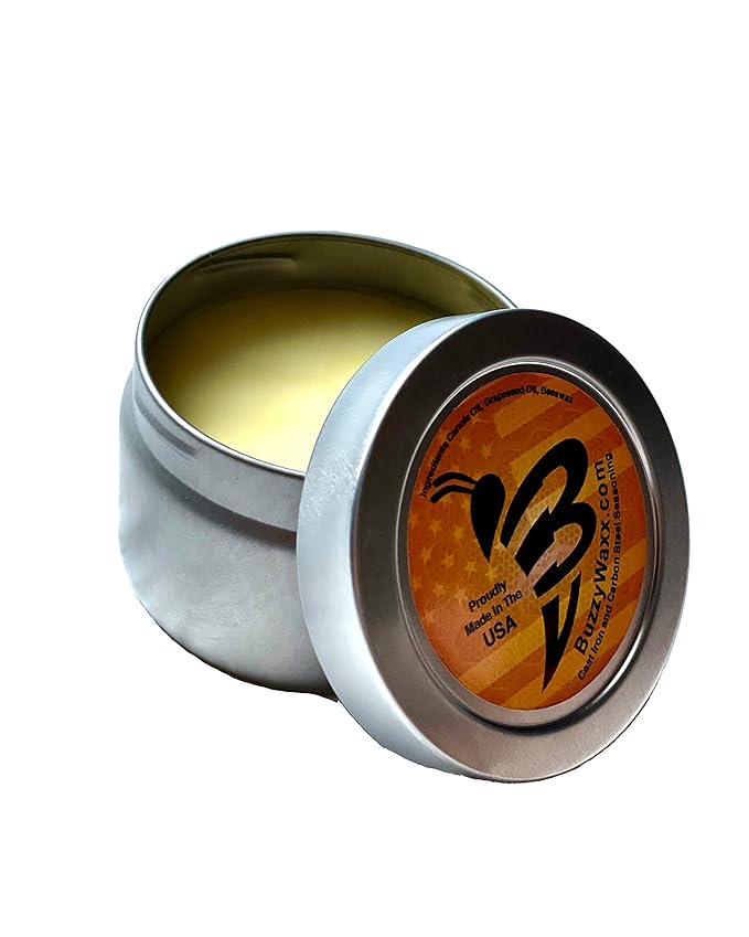 Order the BuzzyWaxx Original Mega Can works great to season your cast iron and carbon steel!