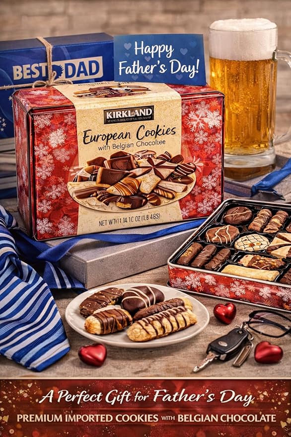 European Cookies LIMITED EDITITON Kirkland Signature with Belgian Chocolate 49.4 Ounce 4 Pack