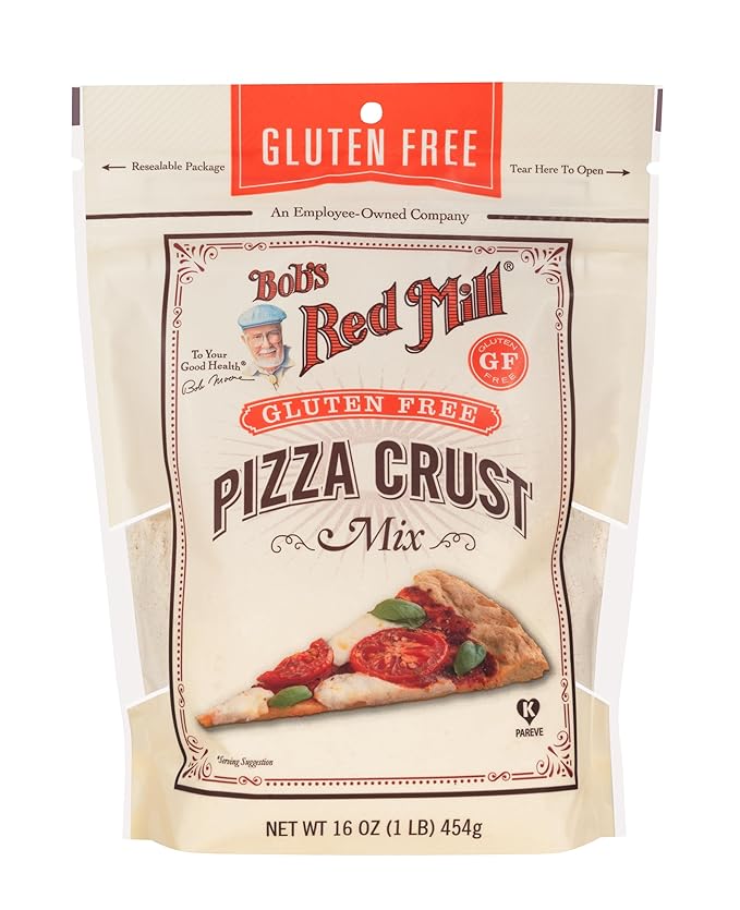 Bob's Red Mill Gluten Free Pizza Crust Mix 16oz (Pack of 4)- Makes two 12 crusts per package Kosher