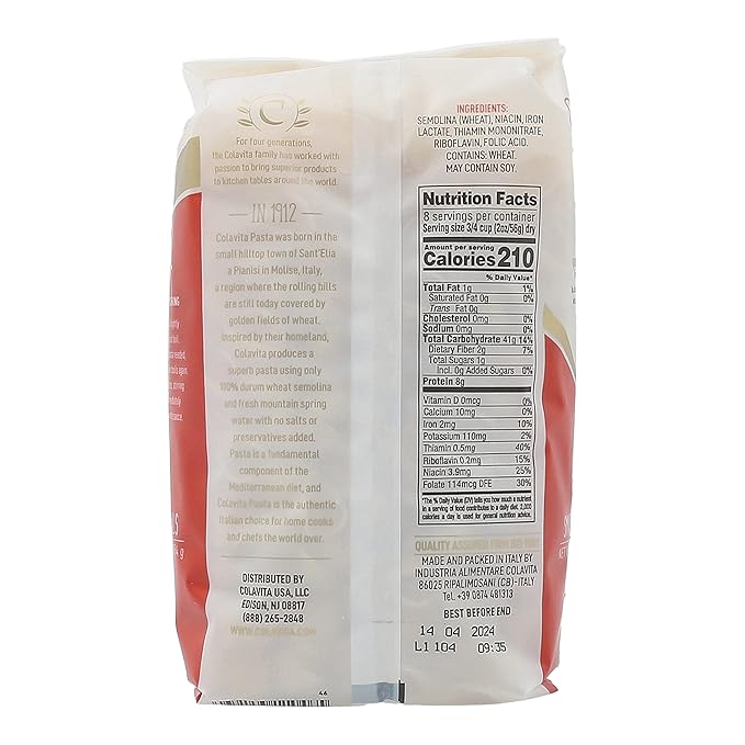 Colavita Pasta - Small Shells 1 Pound - Pack of 20