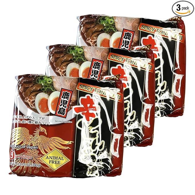 Tonkotsu-fu Spicy Ramen - Pack of 15 - Animal-free - Kagoshima - Product of Japan