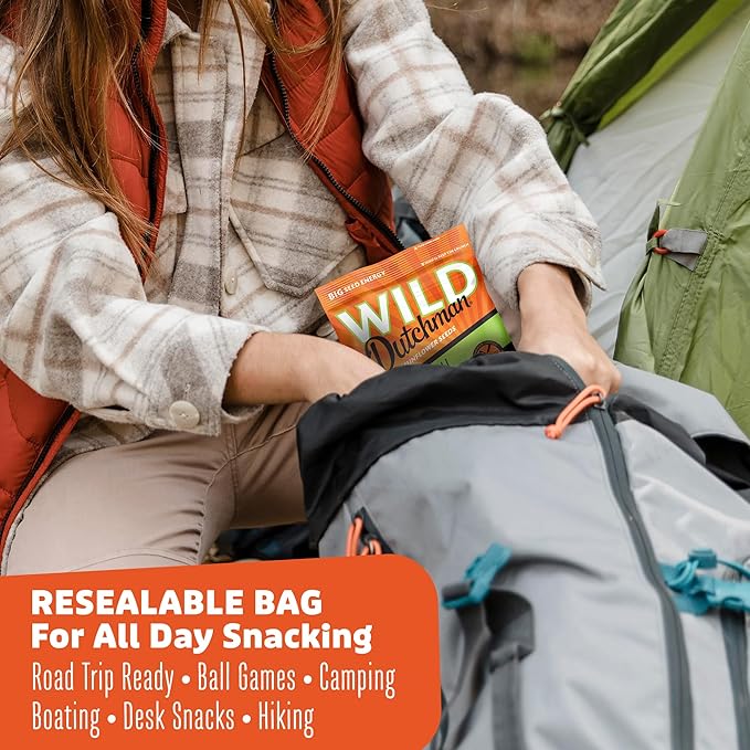 Wild Dutchman Roasted Sunflower Seeds in a Resealable Bag for Ultimate Freshness and an Easy Pour Original 6.5 oz &amp Cheddar Dill 5.5 oz (Pack of 6)