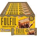 FULFIL Protein Snack Bars Chocolate Hazelnut Flavored Gluten Free with 15g Protein Pantry Staples 12 Count