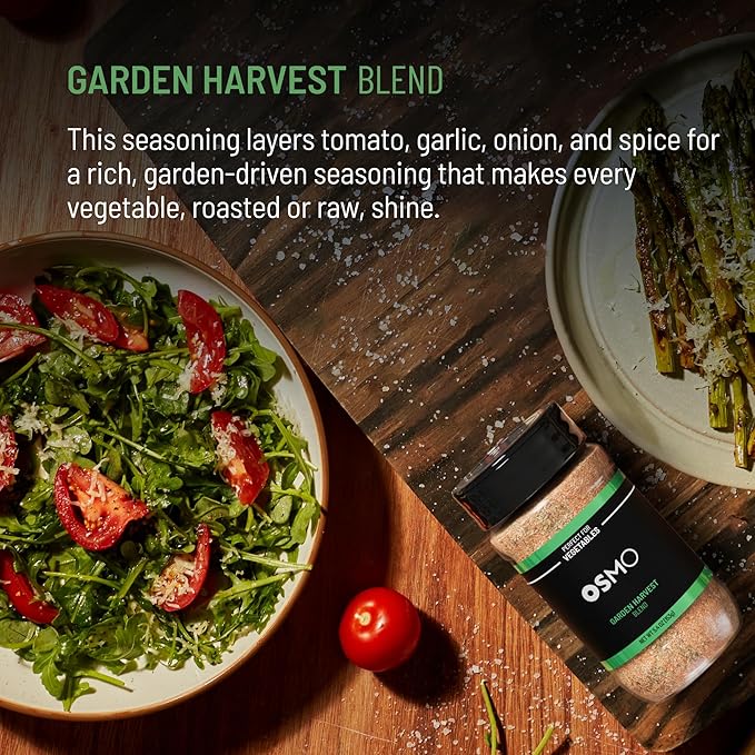 Osmo Seasonings and Sea Salt Bundle By Chef Nick DiGiovanni Flakey White Sea Salt Signature Butcher Rub Golden Gourmet Blend Coastal Catch Seasoning &amp Garden Harvest Blend (Pack of 5)