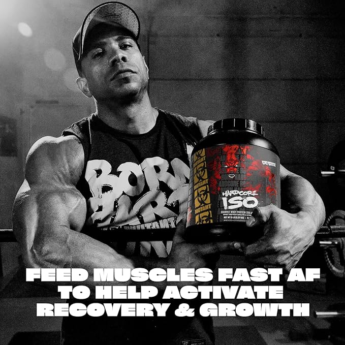 Mutant Hardcore ISO Whey Protein Isolate Powder Acts Fast to Help Recover Build Muscle Bulk and Strength 5 lb - Vanilla Ice Cream