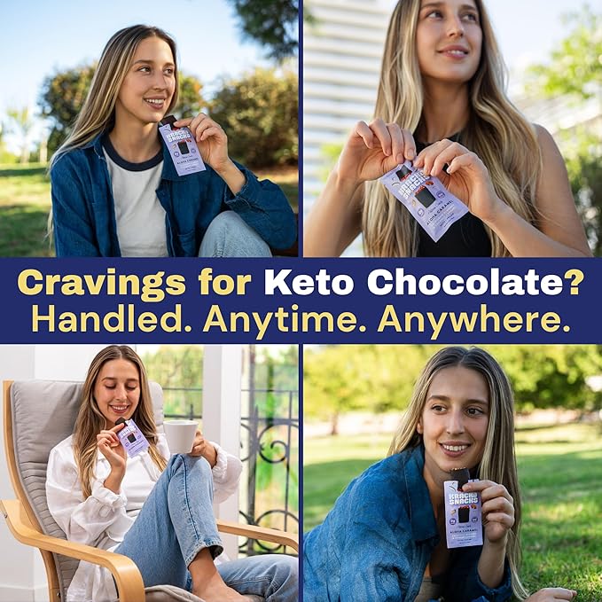 Krack’d Snacks Keto Chocolate Snack Bars - Low Carb Vegan Chocolate with Almonds and Coconut Caramel - Gluten Free Sugar Free (Dark Chocolate Aloha Caramel 5 Pk)