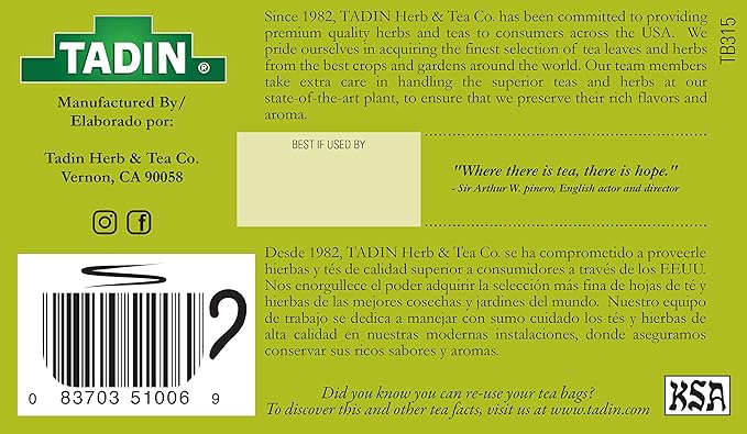 Tadin Rinosan Tea Bag 24-count (Pack of 6)