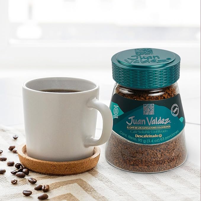 Juan Valdez Decaffeinated Freeze Dried Coffee 3.5 OZ - Premium Colombian Coffee (Pack of 2)