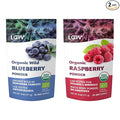 Bundle – 2 items: LOOV Organic Wild Blueberry Powder and Organic Raspberry Powder