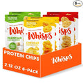 Whisps Cheese Crisps Variety Pack | Protein Chips | Healthy Snacks | Protein Snacks Gluten Free High Protein Low Carb Keto Food | Parmesan Cheddar Cheese Asiago Pepper Jack (2.12 Oz 6 Pack)