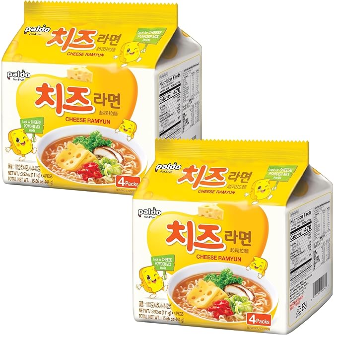 (Pack of 8) Paldo Cheese Fromage Ramyun Noodle 3.92 Oz